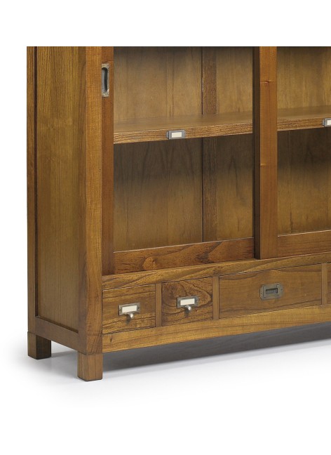 Vitrina Star 5 cajones y 2 puertas correderas 120x40x137 Ref. 1046/30297 Moycor 2