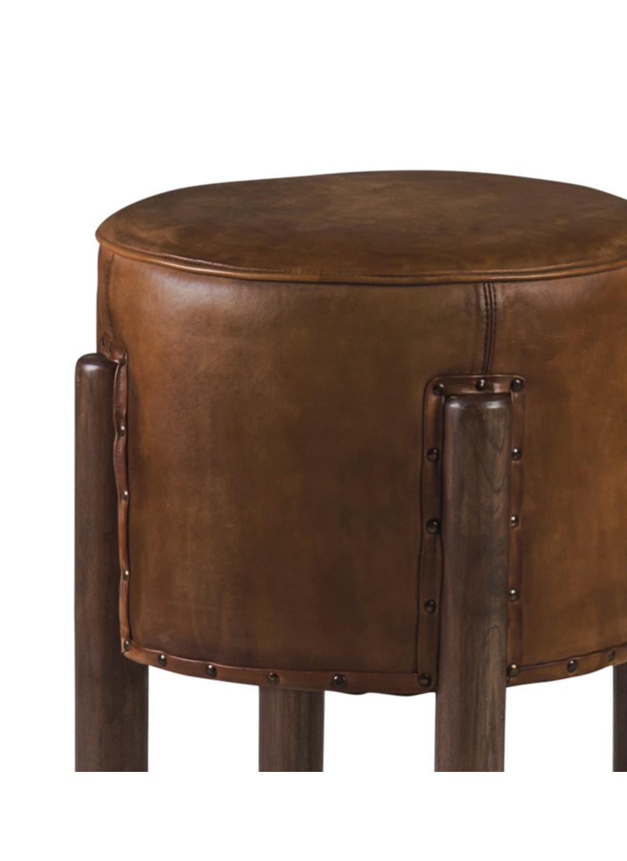 Taburete Piel 38x38x50