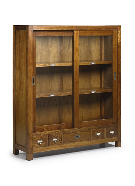 Vitrina Star 5 cajones y 2 puertas correderas 120x40x137 Ref. 1046/30297 Moycor