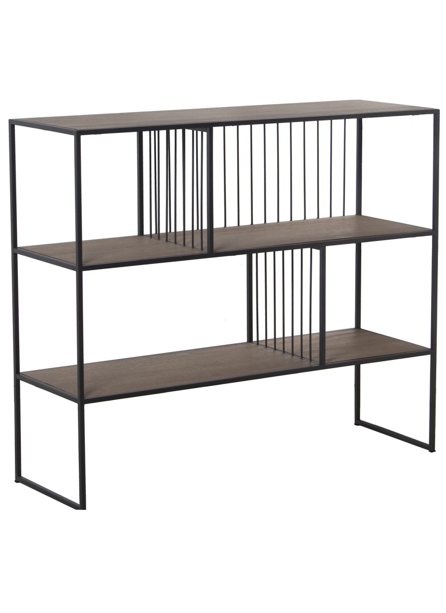 Entrada Lisa madera y metal 105x35x90 cm