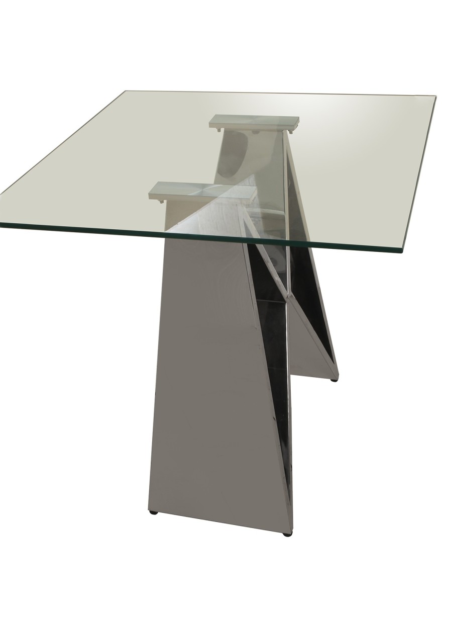 Mesa Andrea metal/cristal 55x55x55 cm