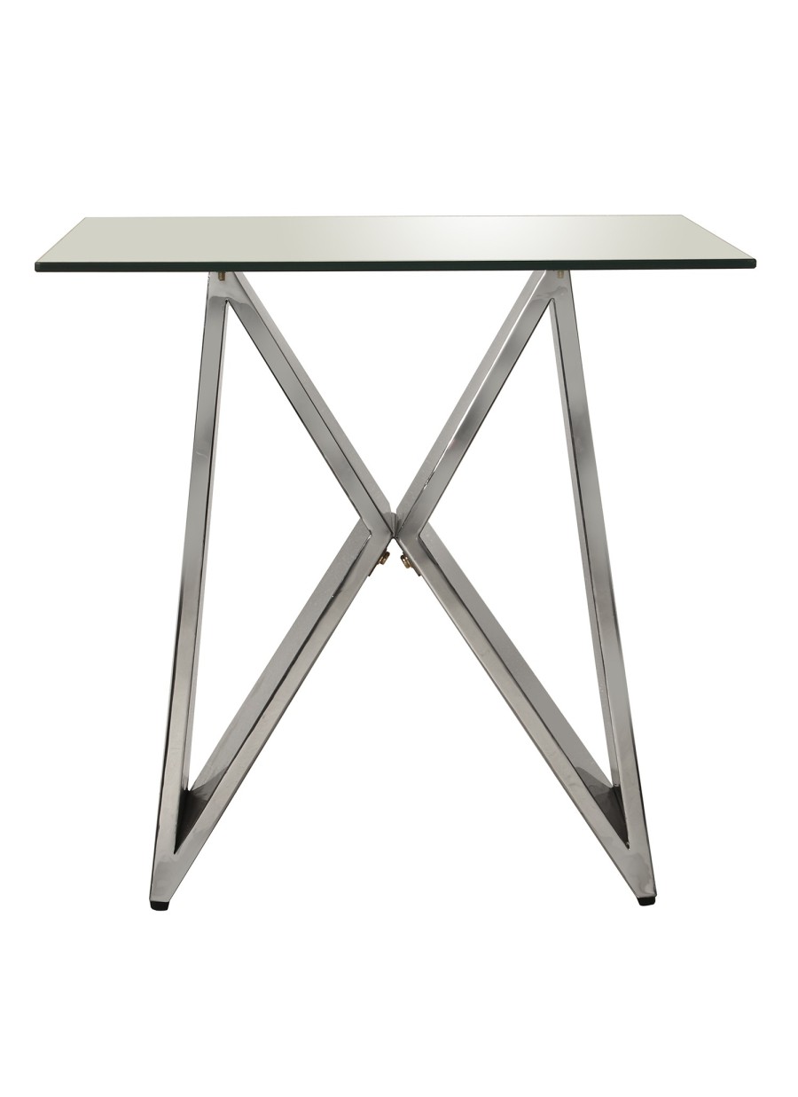 Mesa Andrea metal/cristal 55x55x55 cm