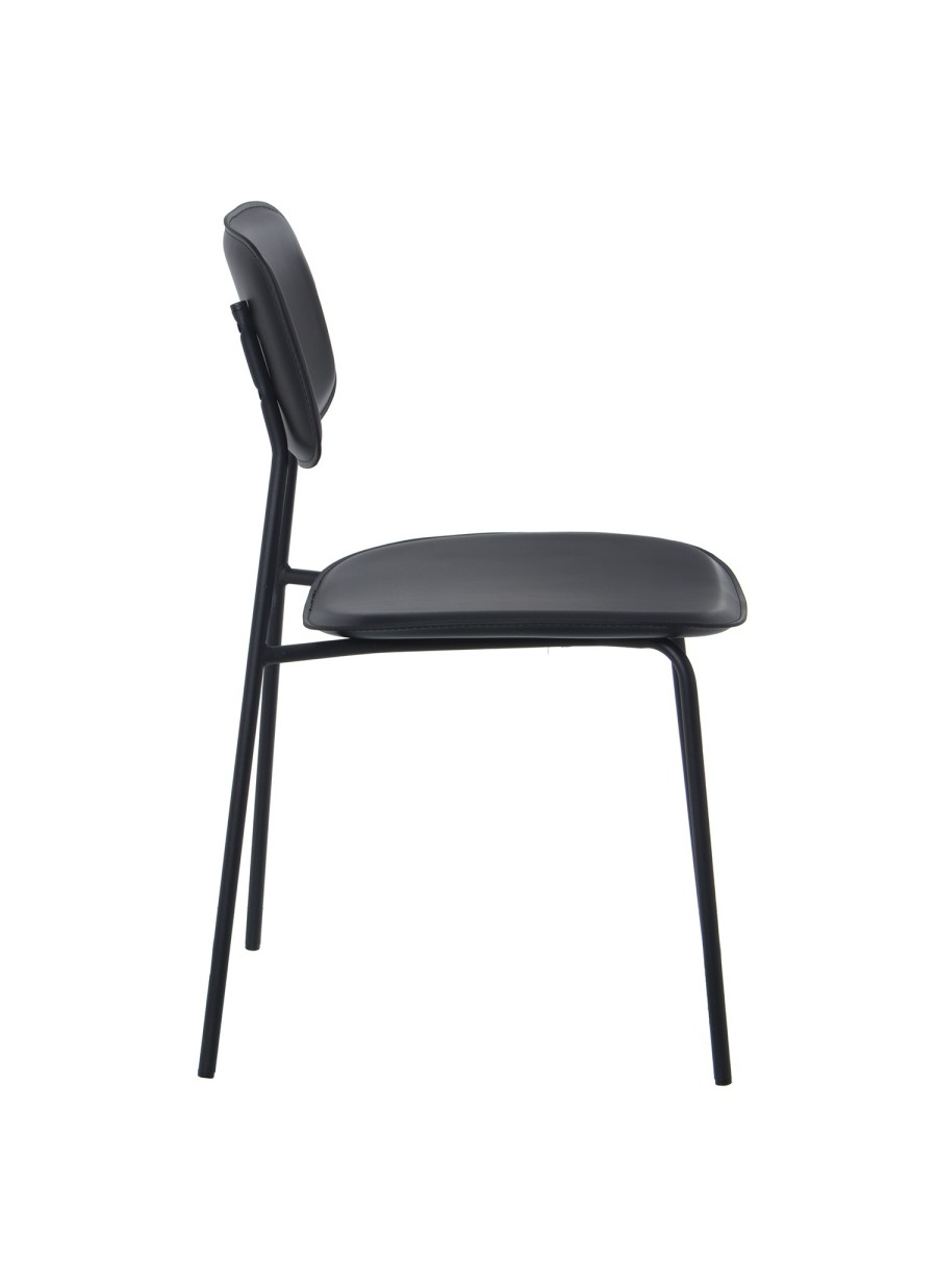 4 sillas Reco negro 43x48x78 cm