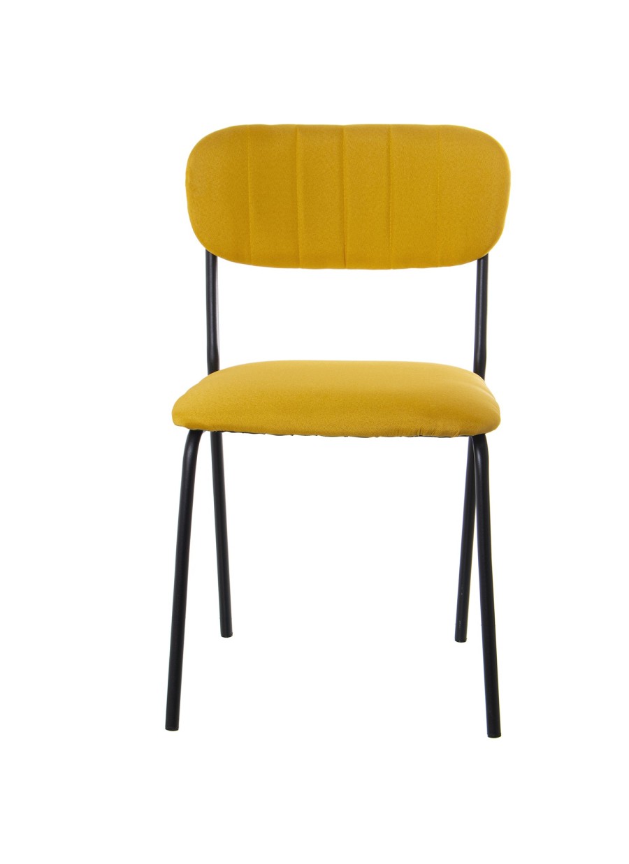 4 sillas Malosi Tapizado mostaza...