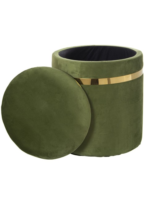 2 Pufs Hungro Verde Terciopelo 2