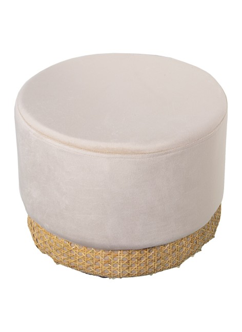 Puff Anasi Crema y Mimbre...