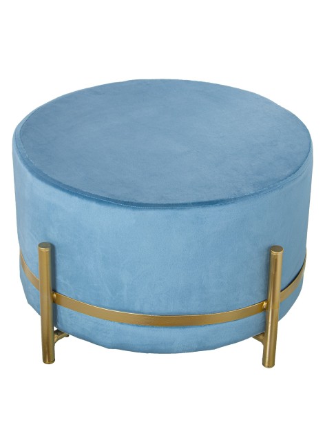 Puff Anasire Azul y Dorado...