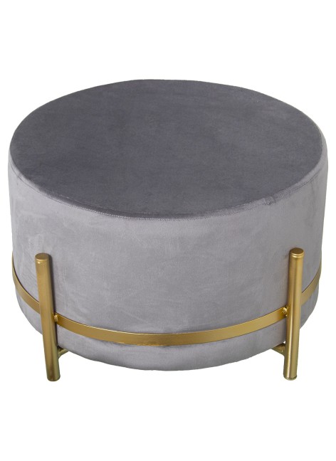 Puff Anasire Gris y Dorado...