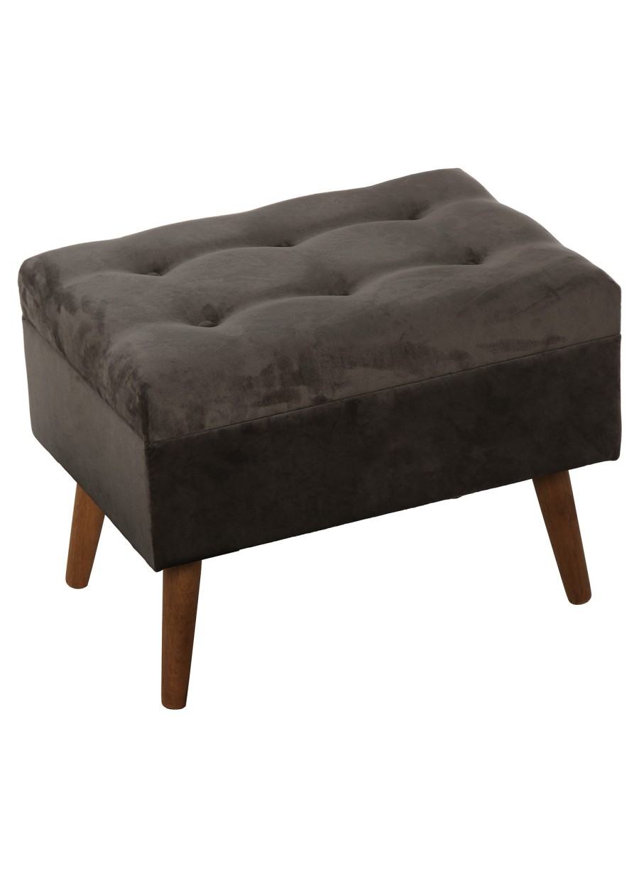 Arcón Aisha Madera/Tela Gris Oscuro...