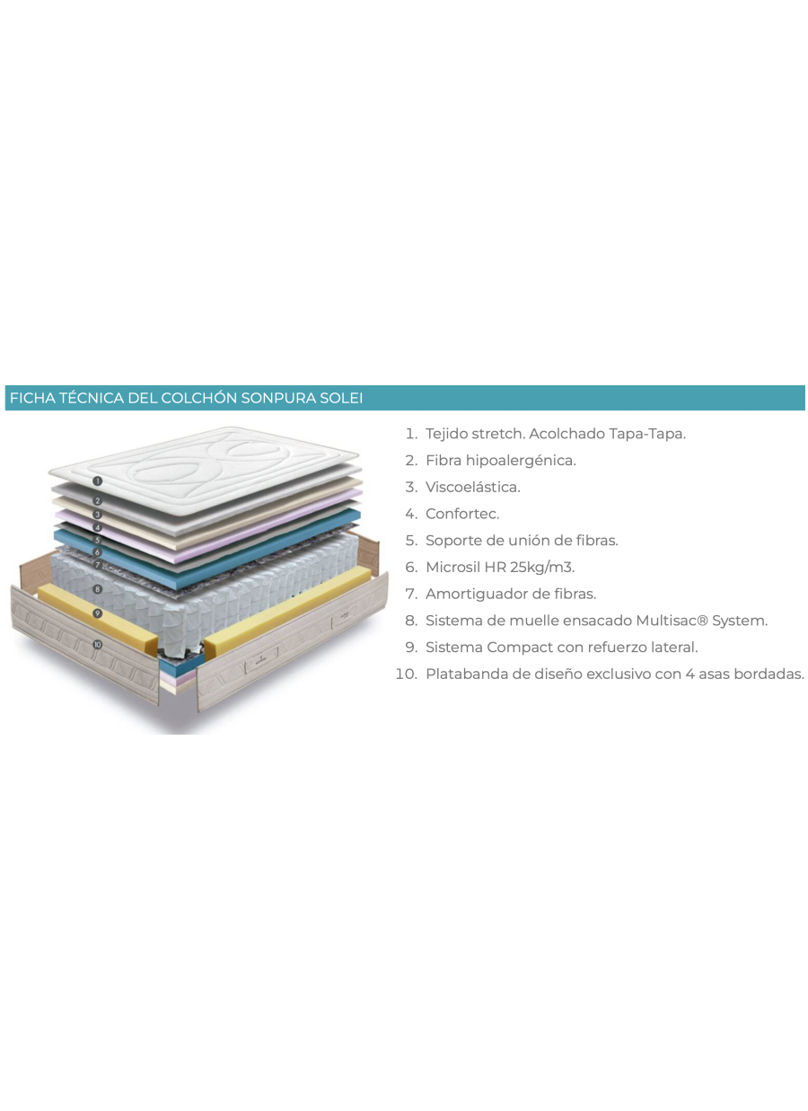 COLCHÓN SONPURA DE MUELLES ENSACADOS...