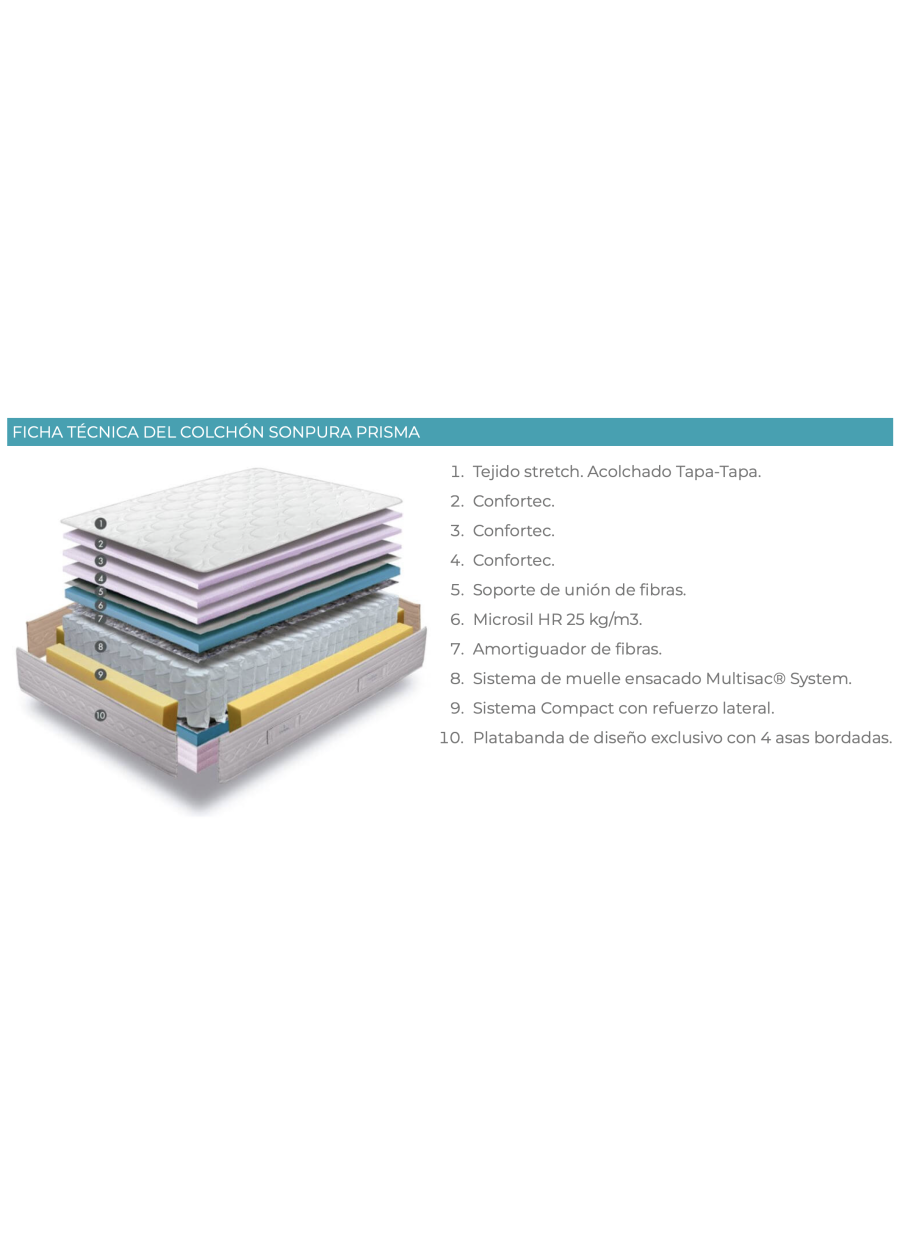COLCHÓN SONPURA DE MUELLES ENSACADOS...