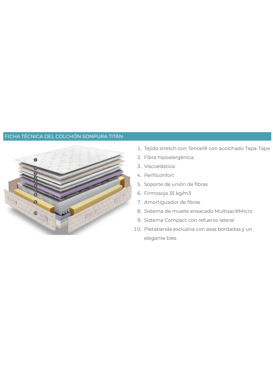 COLCHÓN SONPURA DE MUELLES ENSACADOS...