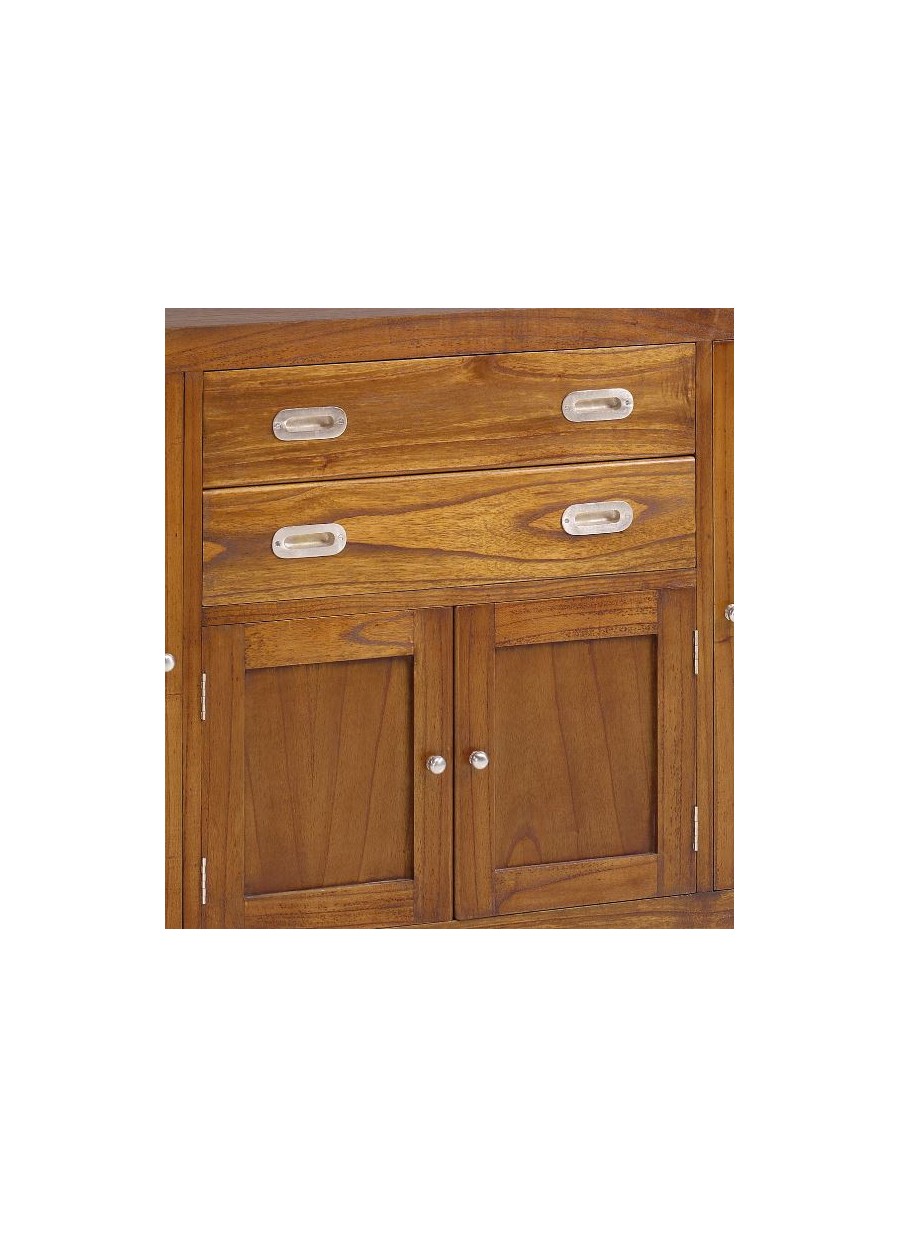 Buffet Flash 2 p Cristal, 2 Puerta Madera y 2 Cajones 150x40x80 Ref. Flash 301546 Moycor