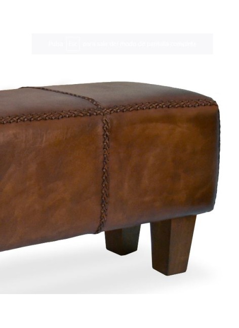 Banqueta Piel trenza 110x35x45 Ref. 1046/99205 Moycor 2