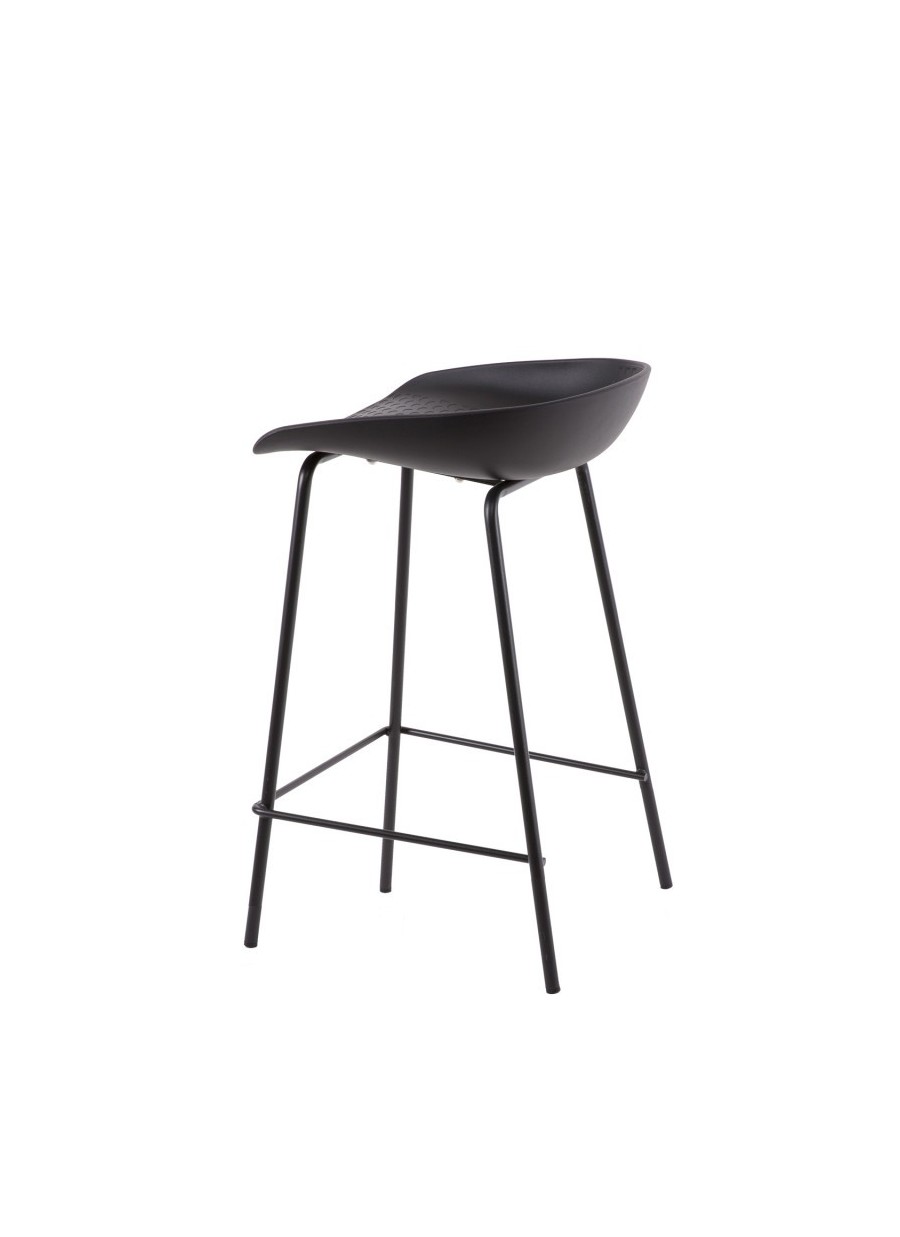 Taburete Netta Bajo Negro 41x73x42 cm