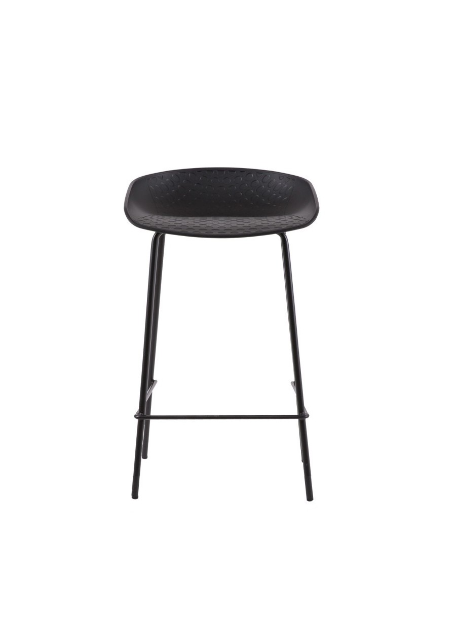 Taburete Netta Bajo Negro 41x73x42 cm