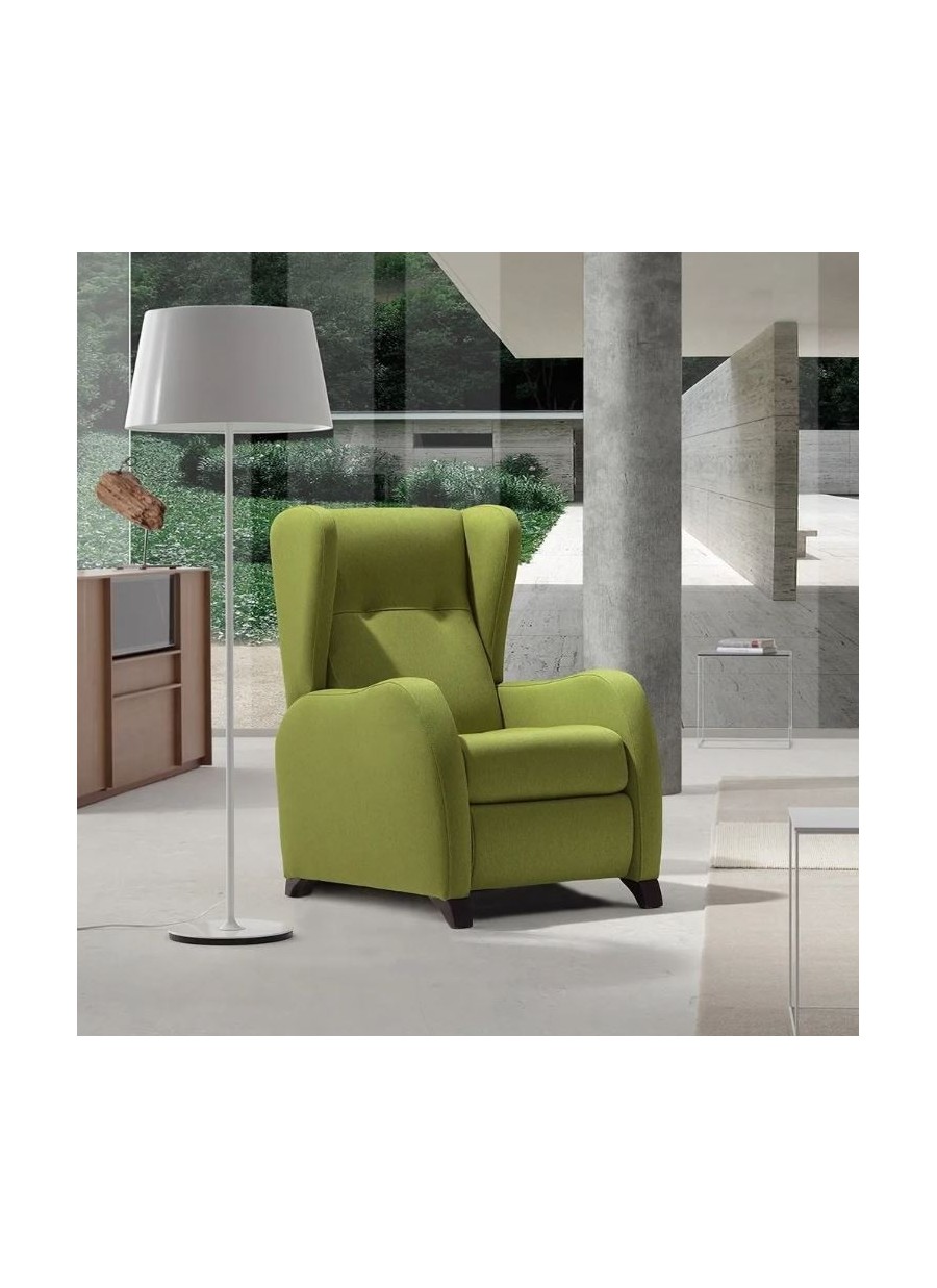 Sillón Derby 4 patas madera wengue...