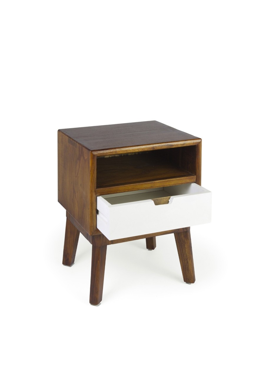 Mesita de noche Artic 1 cajón + 1...