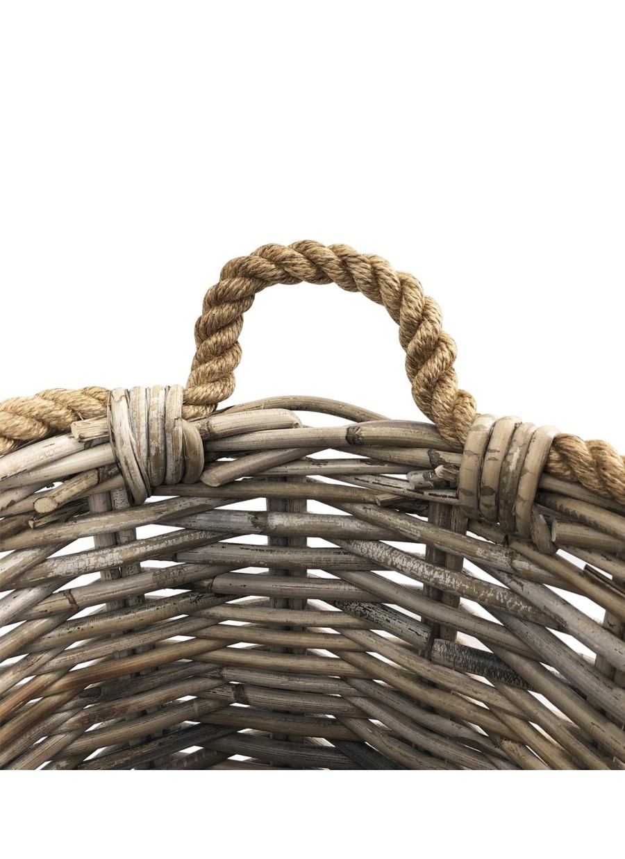 Cesta Rattan Kubu Redondas con Cuerda...