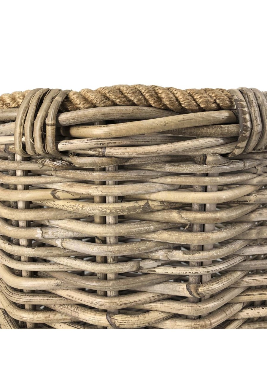 Cesta Rattan Kubu Redondas con Cuerda...