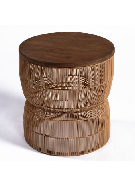 Mesa Grecia Teca y Cuerda...