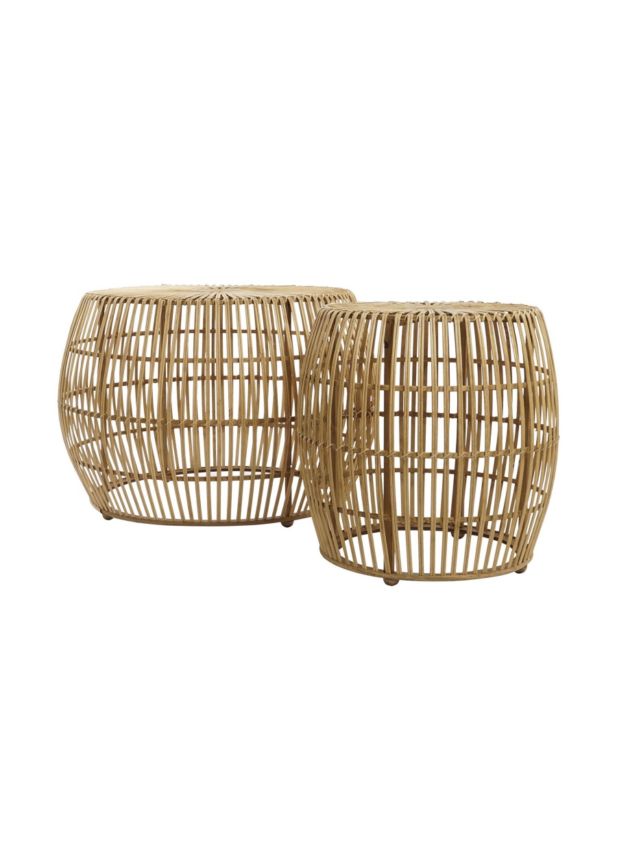 Mesas Canca Set 2 Bambú 70x70x50 cm