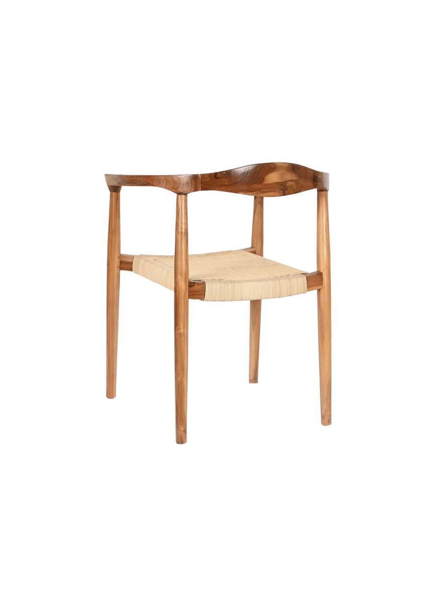 Silla Gloria Teca Ratan 59x55x78 cm