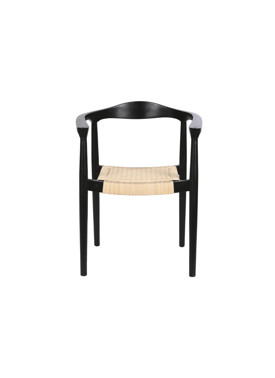 Silla Blacki Teca Ratan 59x55x81 cm