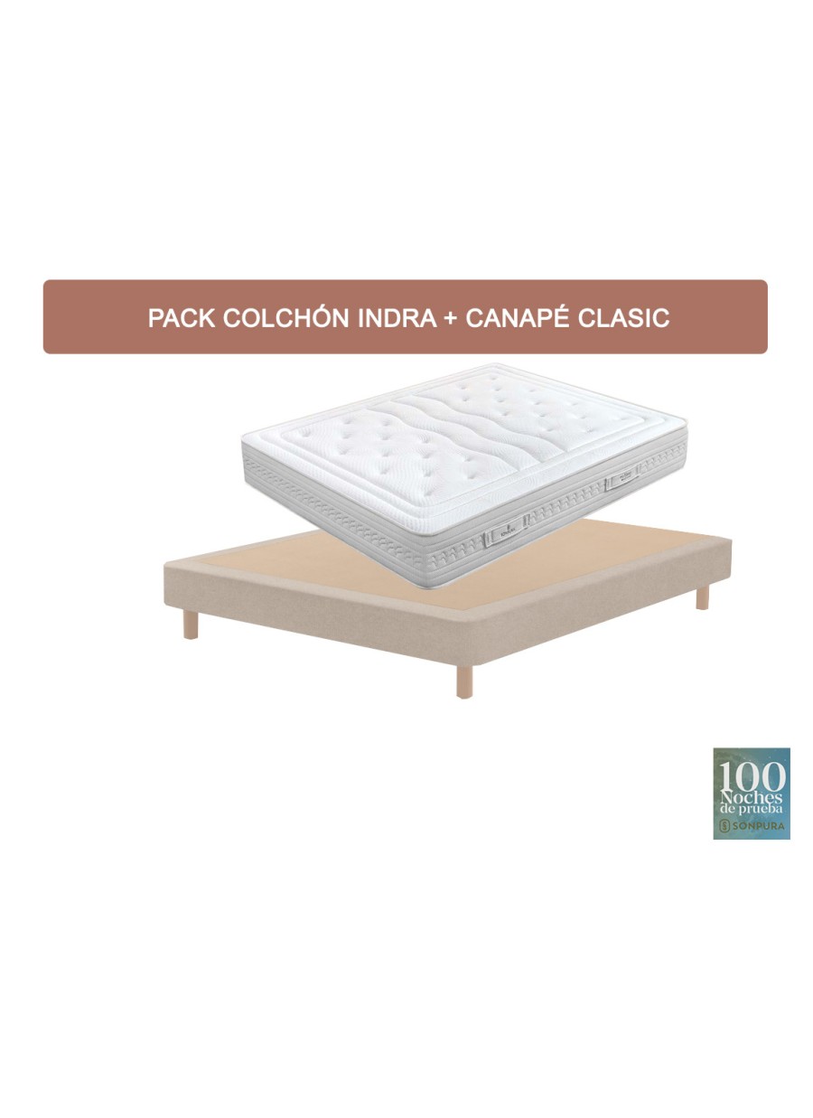 PACK COLCHÓN SONPURA INDRA + CANAPE...