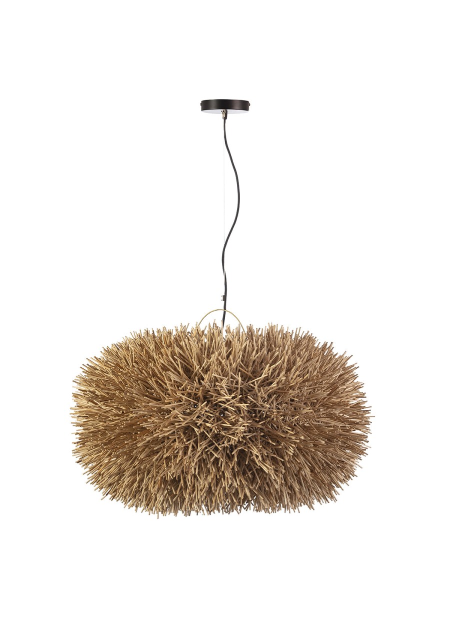 Lámpara Bruselas de Ratán 70x70x40 cm