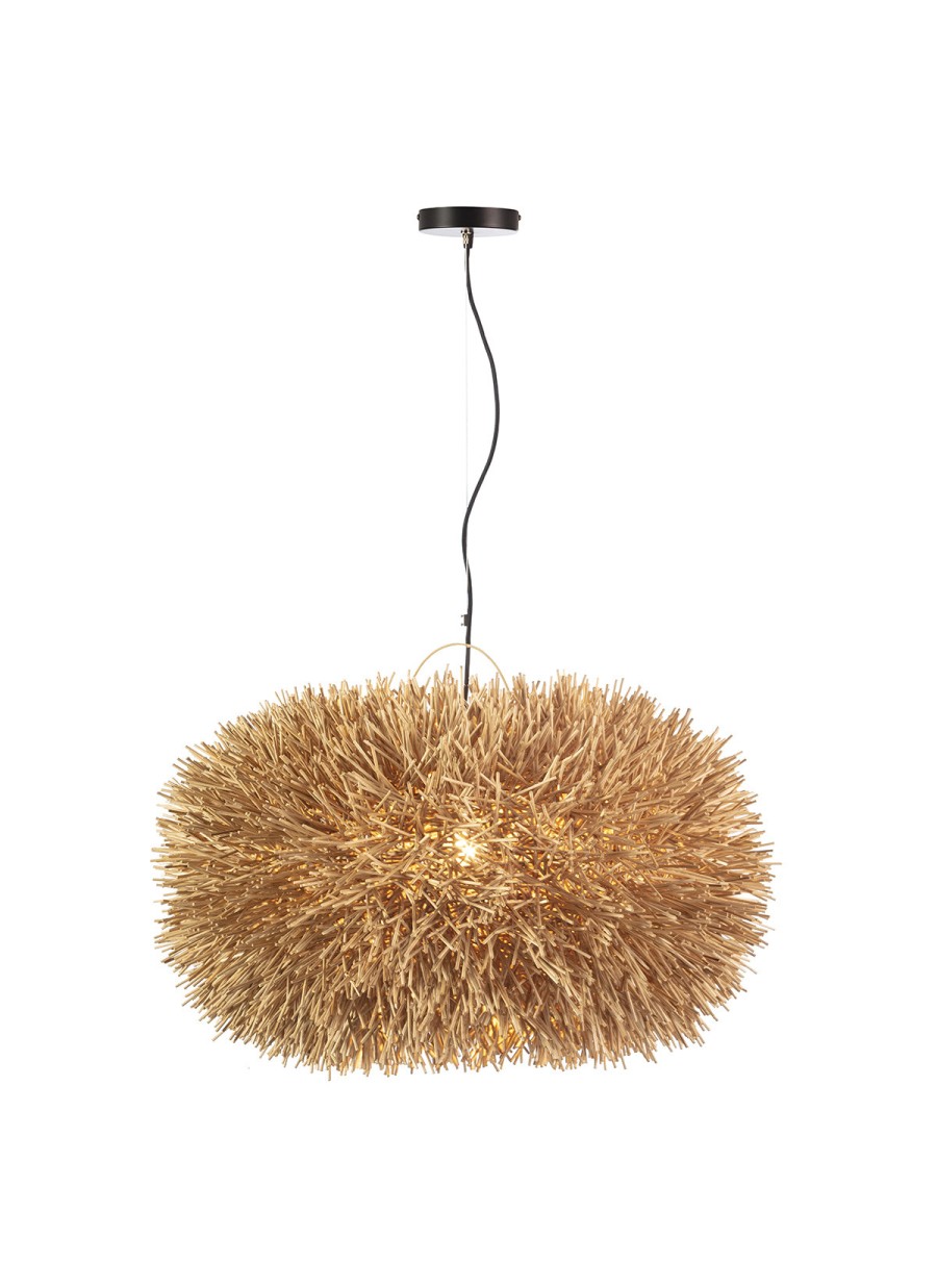 Lámpara Bruselas de Ratán 70x70x40 cm