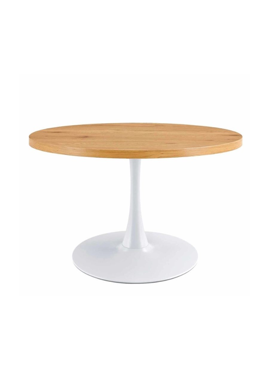 Mesa Teba Madera Pata Blanca 110x75x110