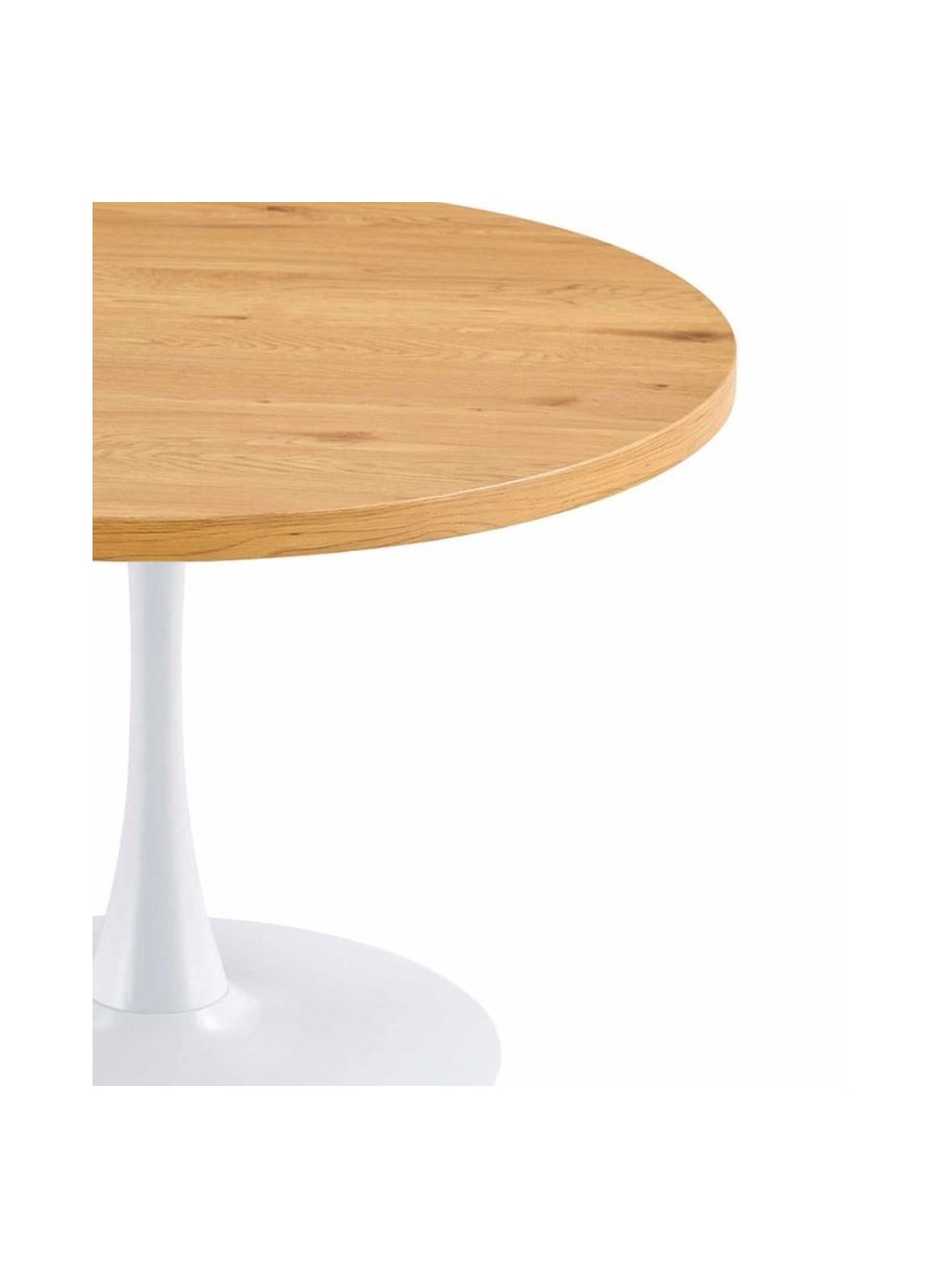 Mesa Teba Madera Pata Blanca 110x75x110