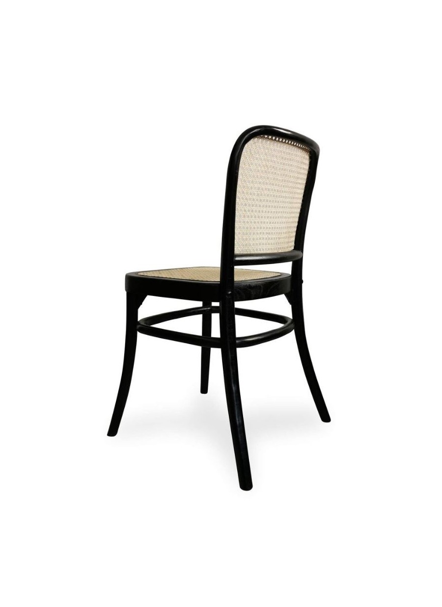 Silla Abel Ratán Negra 45x41x81 