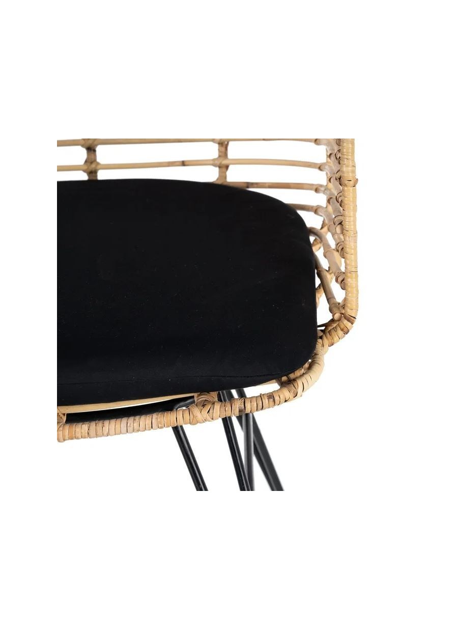 Silla Natural Negro Ratán/Metal...