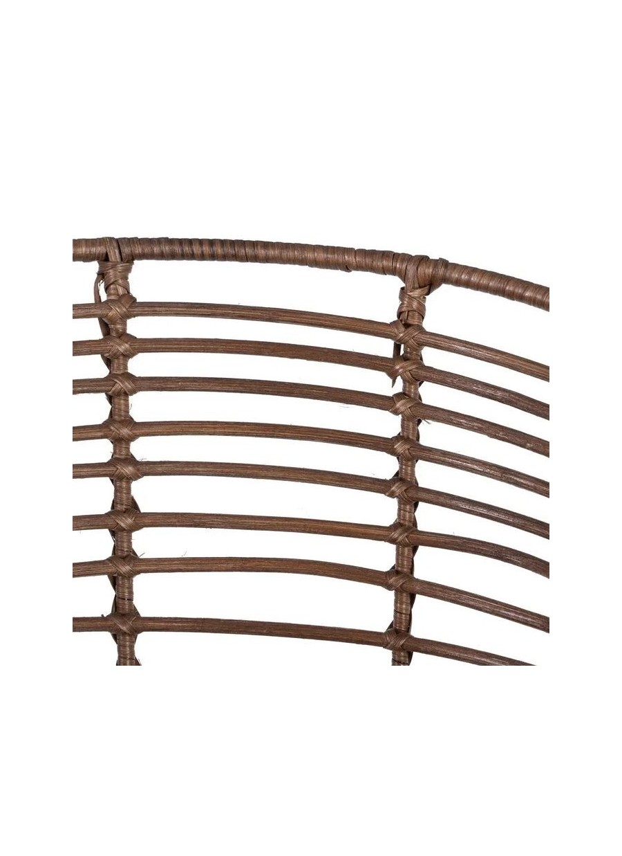 Silla Marrón Negro Ratán/Metal...