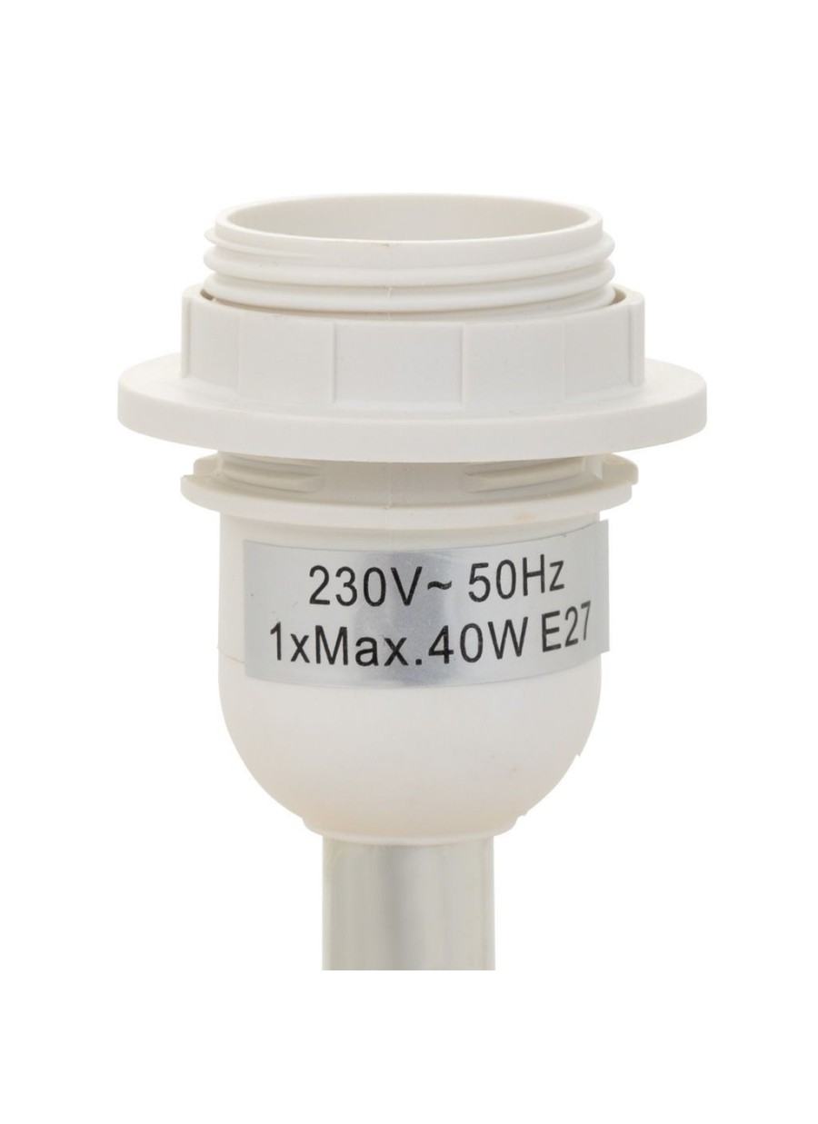 Lámpara De Mesa Poliresina Blanco...