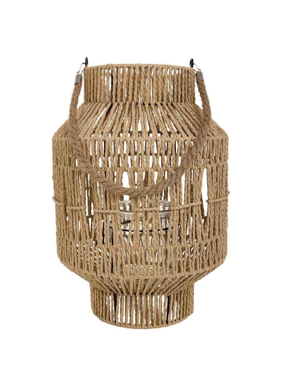 Farol Porta velas De Metal Y Cuerda...