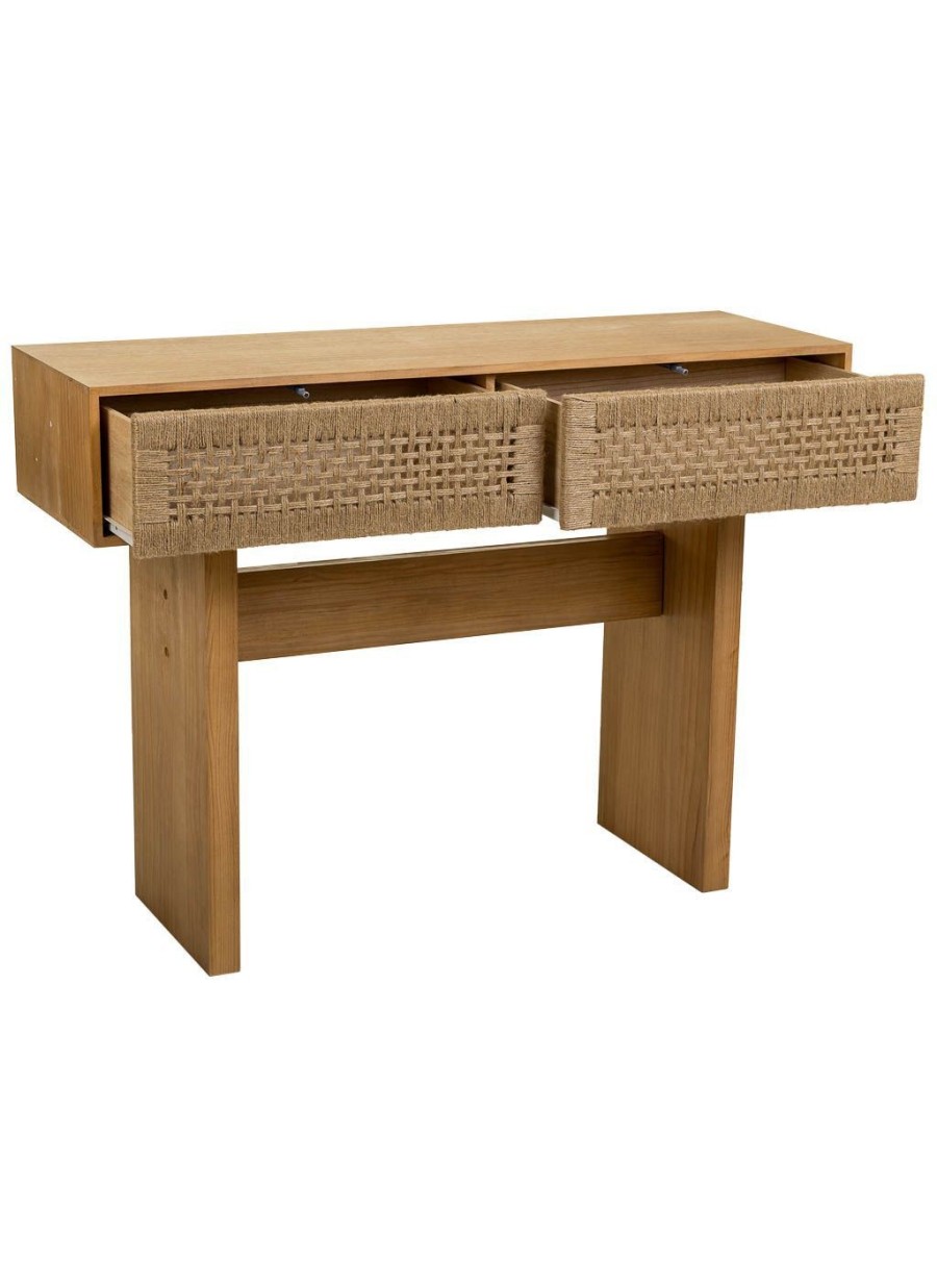 Recibidor De Madera Y Cuerda Trenzada...