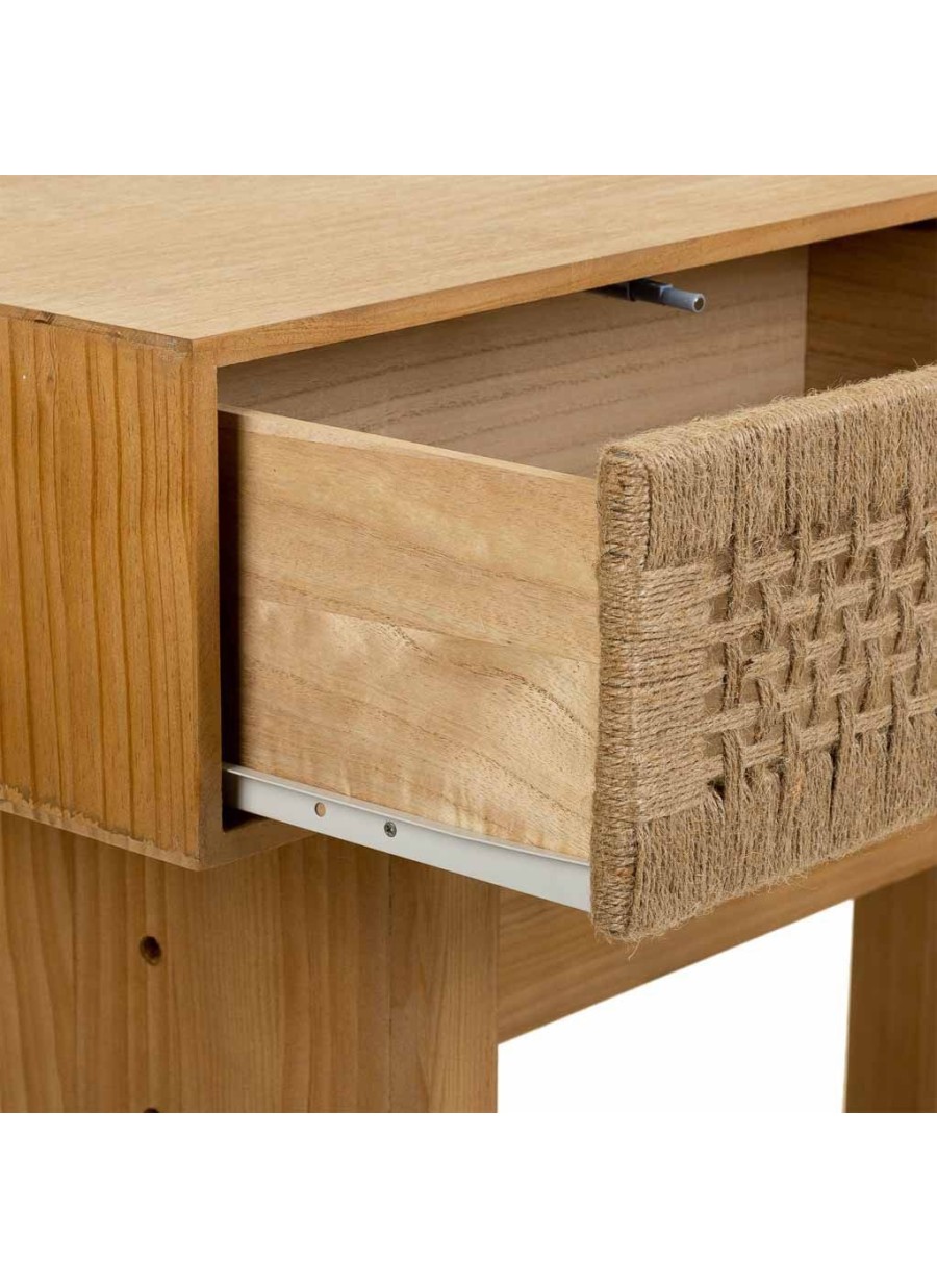 Recibidor De Madera Y Cuerda Trenzada...