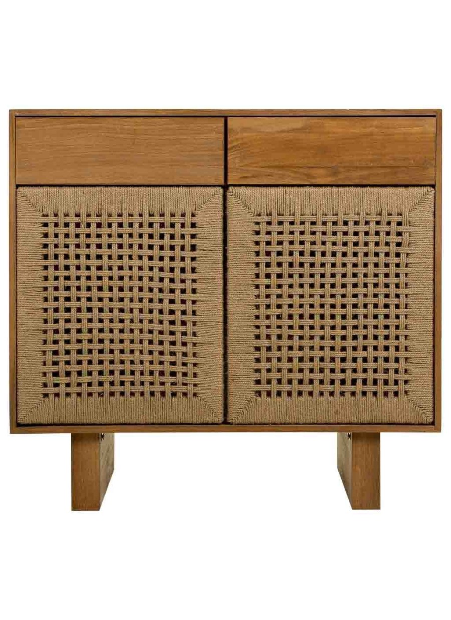 Recibidor De Madera Y Cuerda Trenzada...