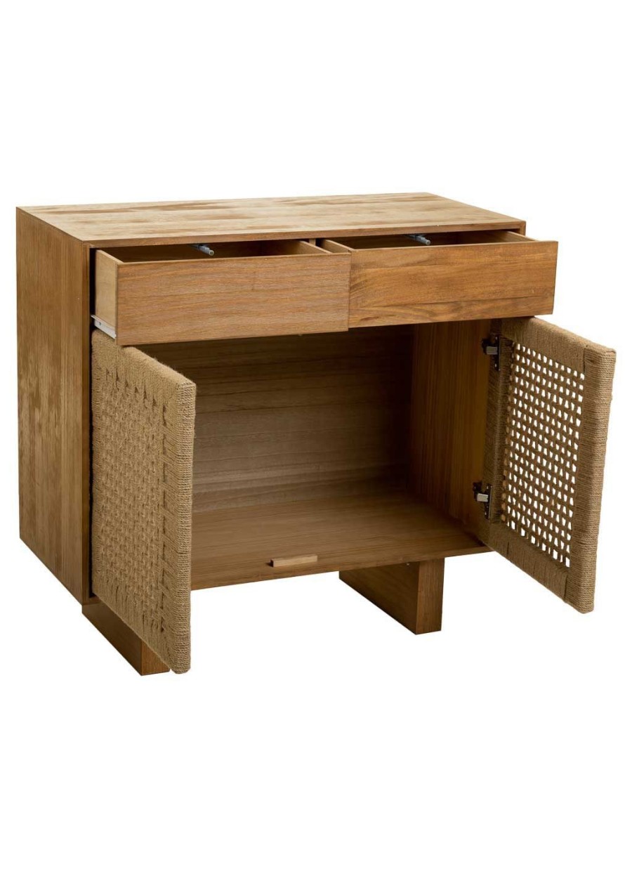 Recibidor De Madera Y Cuerda Trenzada...