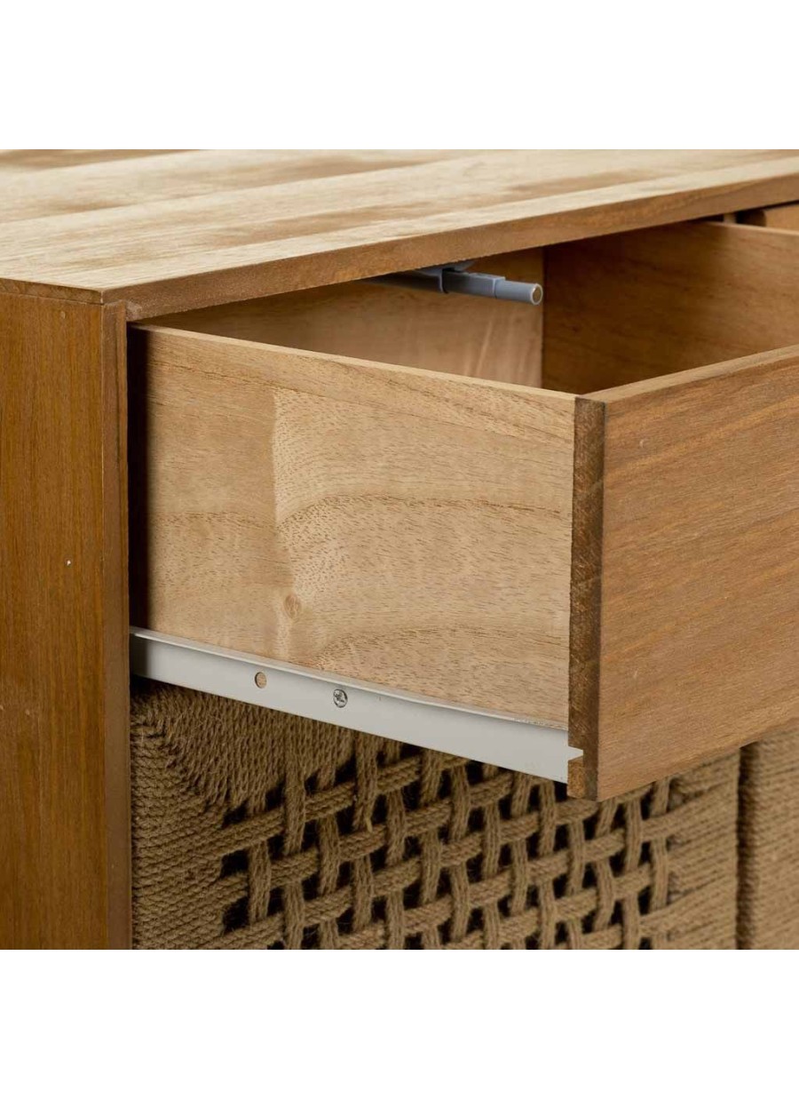 Recibidor De Madera Y Cuerda Trenzada...