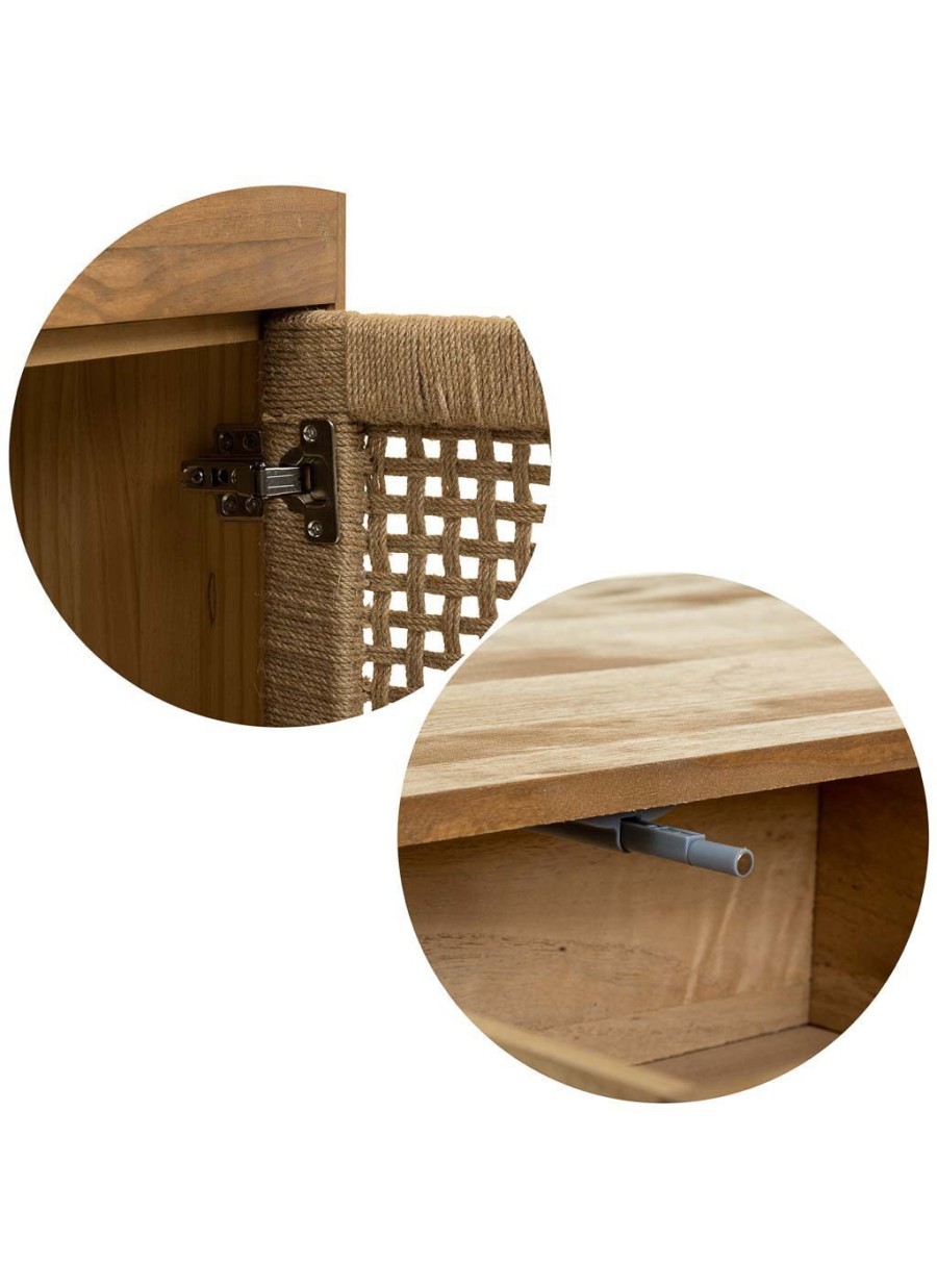 Recibidor De Madera Y Cuerda Trenzada...