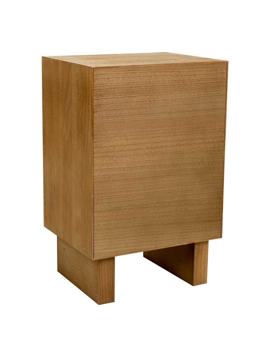 Mesita De Noche De Madera Y Cuerda...