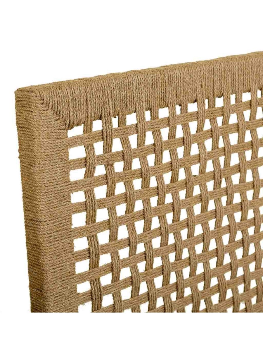 Cabecero De Madera Y Cuerda Marrón...