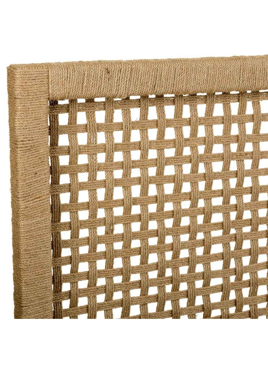 Cabecero De Madera Y Cuerda Marrón...