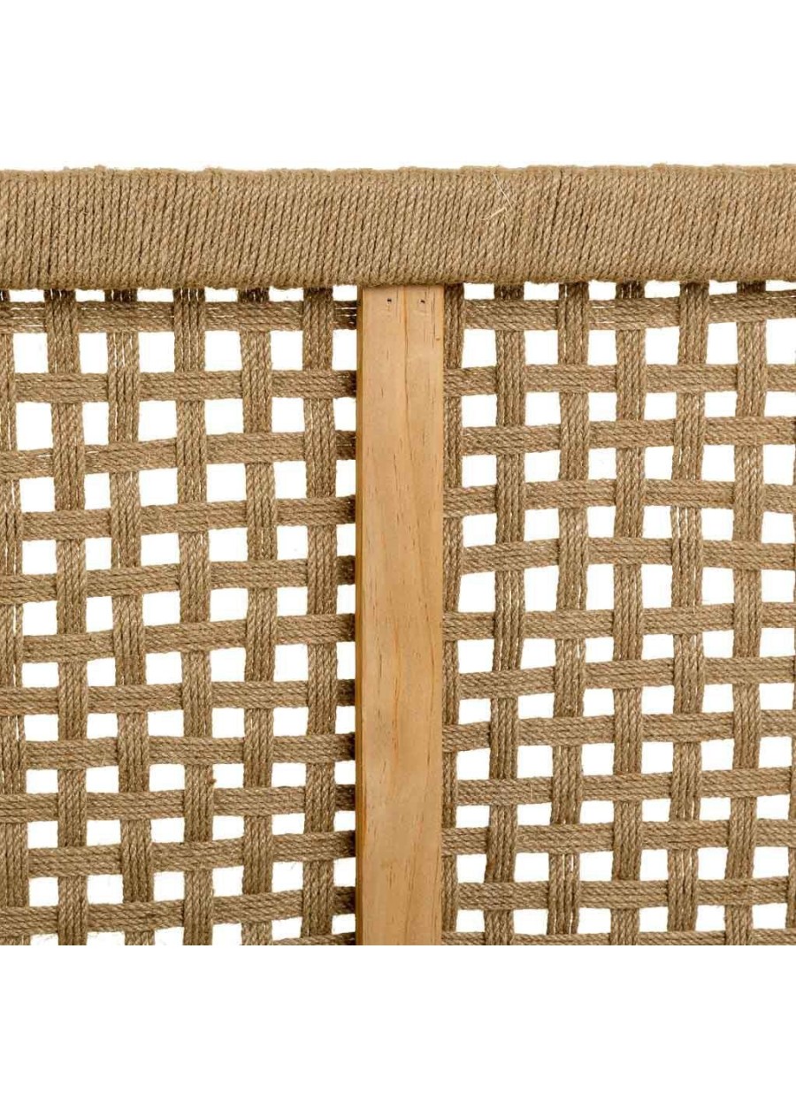 Cabecero De Madera Y Cuerda Marrón...