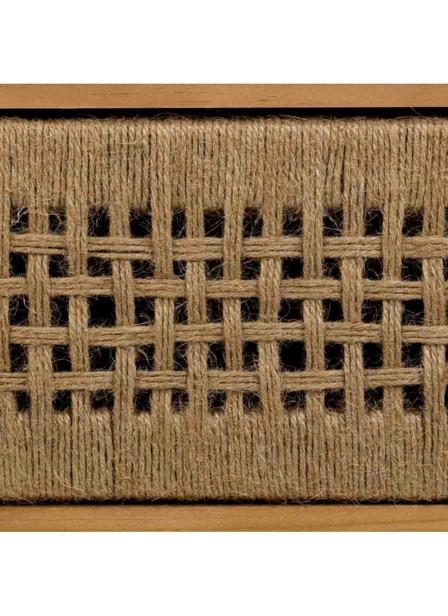 Mesita De Noche Madera Y Cuerda...