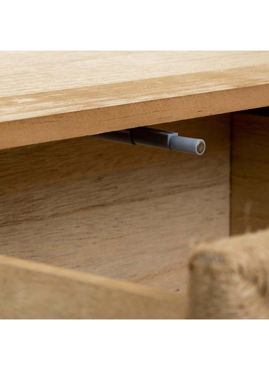 Mesita De Noche Madera Y Cuerda...